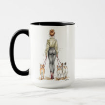 Tasse à café Dog Mom | Mode élégante pour promeneu