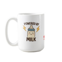Tasse à café drôle "Alimenté par le lait" | Nouvea