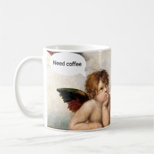 Tasse à café drôle d'anges de la Renaissance