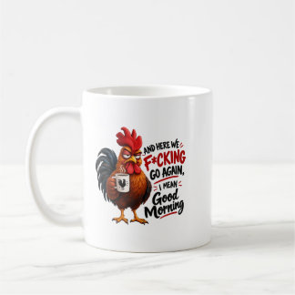 Tasse à café drôle de coq grincheux Bonjour – Sar