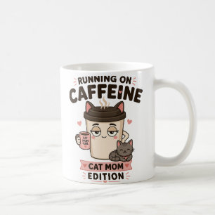 Tasse à café drôle de maman de chat Caffeine Funny