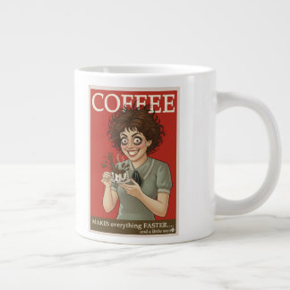 Tasse à café drôle “Le café rend tout plus rapide…