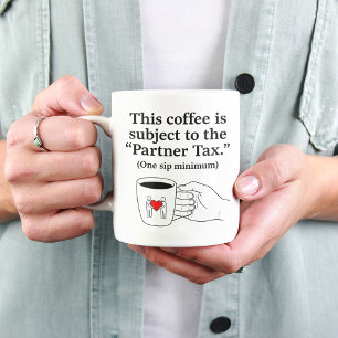 Tasse à café drôle pour couple de contribuables pa
