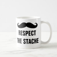 Tasse à café drôle 'Respectez la moustache' pour h