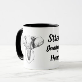 Tasse à café éléphant, tasse de motivation