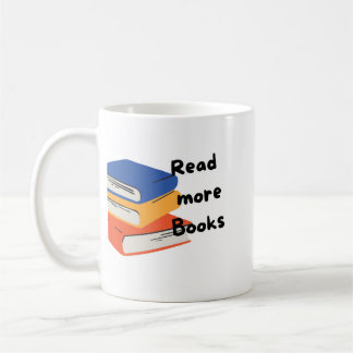 Tasse à café empilable colorée 'Lire plus de livre