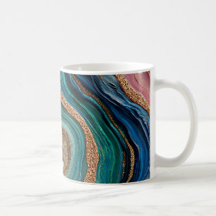 Tasse à café en agate pailletée bohème