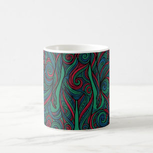 Tasse à café en art de ligne de bijoux de silhouet