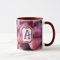 Tasse à café en céramique à motif fraise rouge vib