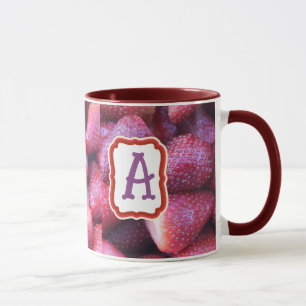 Tasse à café en céramique à motif fraise rouge vib