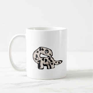 Tasse à café en céramique blanche de dinosaure tac