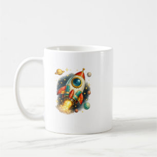 Tasse à café en céramique de lancement de fusée sp