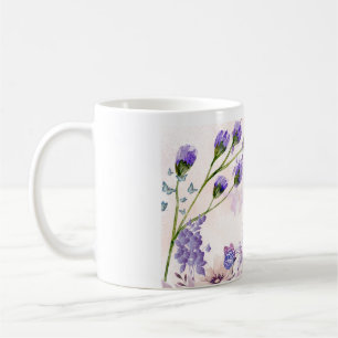 Tasse à café en céramique florale violette Flux