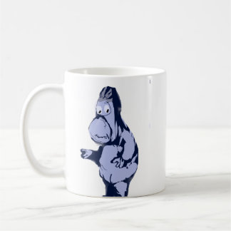 Tasse à café en céramique Gorille Bleu Triste