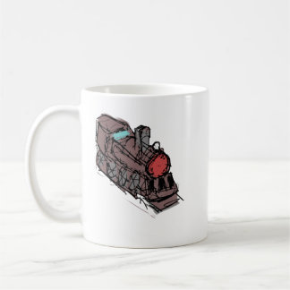 Tasse à café en céramique locomotive à vapeur vint