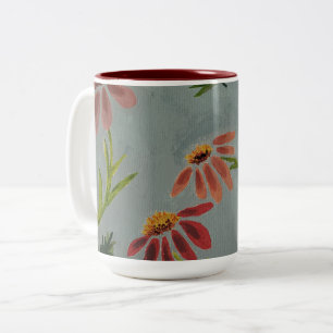 Tasse à café en papier à fleurs 