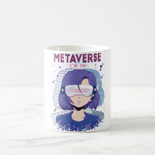 Tasse à café fille anime lunettes de réalité virtu