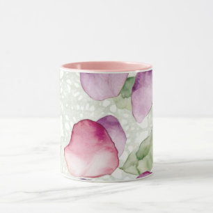 Tasse à café Fleurs Abstraites Rose, Lavande, Vert