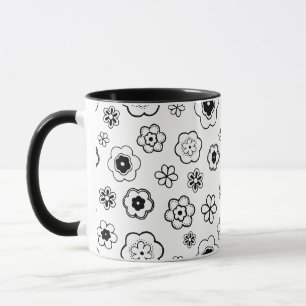 tasse à café fleurs de dessin animé
