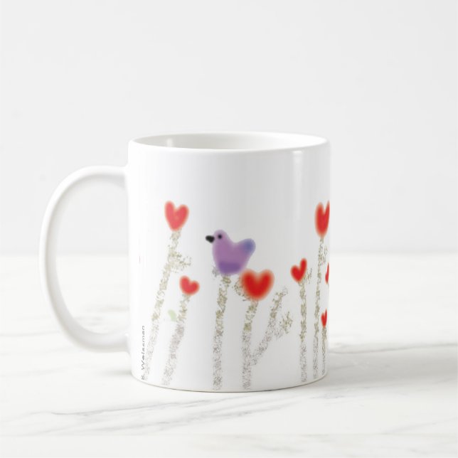 Tasse à café "Fleurs du Coeur" (Gauche)