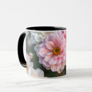 Tasse à café florale rose