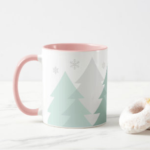 Tasse à café Forêts de Noël en Bois