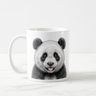 Tasse à café Géant Panda Noir Blanc