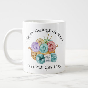 Tasse à café géante personnalisée drôle au crochet