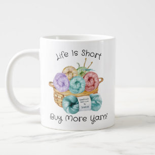 Tasse à café géante personnalisée drôle au crochet