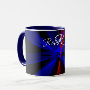 Tasse à café géométrique abstraite couleur myrtill