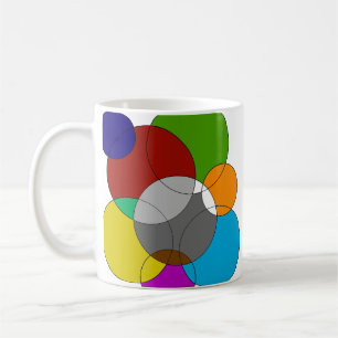 Tasse à café géométrique colorée abstraite moderne