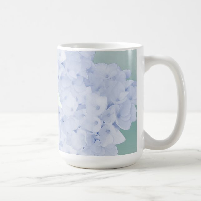 Tasse à café Hydrangeas Bleus de Style Campagnard (Droite)