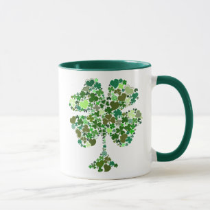 Tasse à café irlandaise Trèfle à quatre feuilles