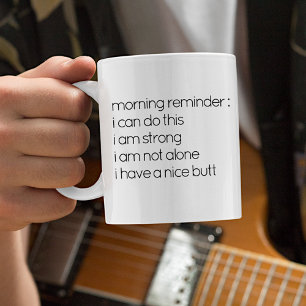 Tasse à café « J'ai un beau derrière » avec citati