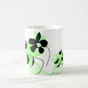 Tasse à café Jardin de fleurs vertes
