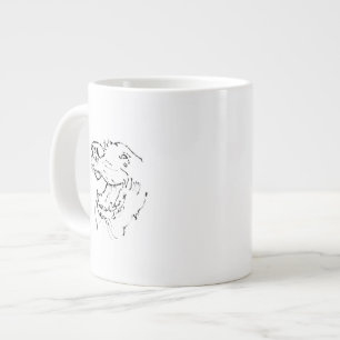 Tasse à café Joyeux Golden Retriever Illustration