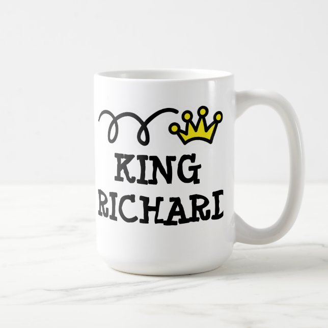 Tasse à café King avec nom personnalisé (Droite)