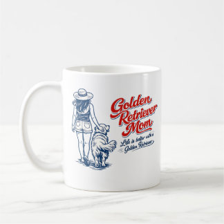 Tasse à café Maman Golden Retriever - Ligne artist