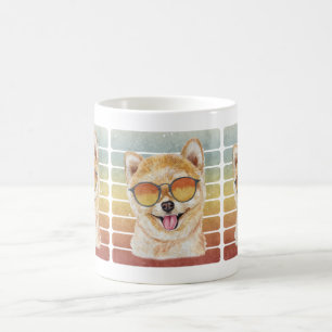 Tasse à café Maman Papa Poméranien Coucher de sole