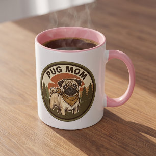 Tasse à café Maman Pug Cadeau pour maman de chie