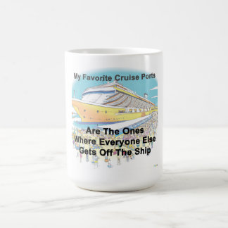 Tasse à café « Mes ports de croisière préférés »