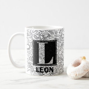 Tasse à café - Monogramme personnalisé Science - L