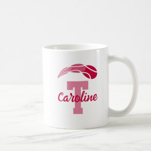 Tasse à café monogramme personnalisée pour joueur 
