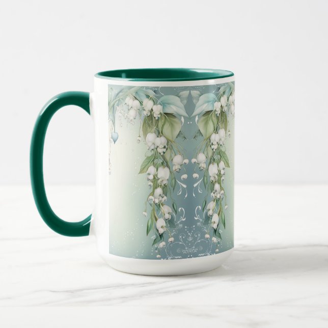 Tasse à café Muguet à l'aquarelle (Gauche)