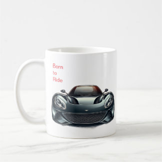 Tasse à café Né pour rouler  /Cadeau pour motard