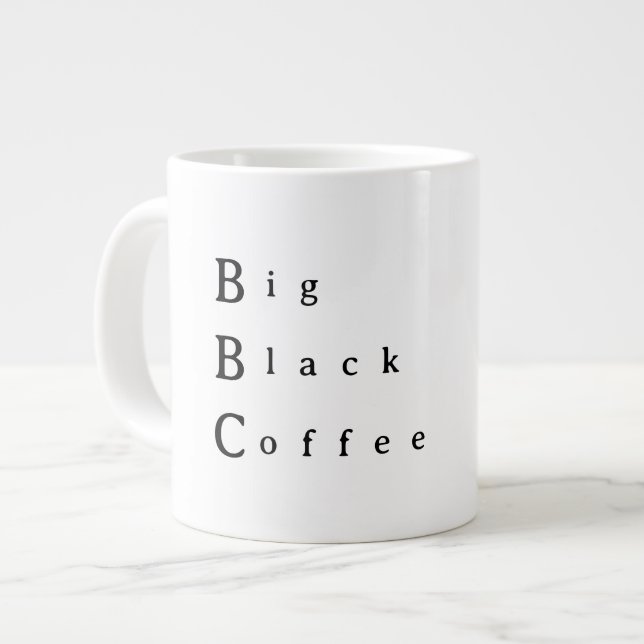 Tasse à café noir BBC (Devant gauche)