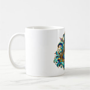 Tasse à café Œil de boussole de minuit