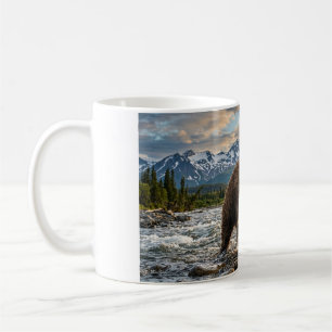 Tasse à café Ours Grizzly attrapant un saumon