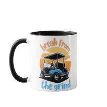 Tasse à café Panier de Golf Bleu