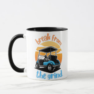 Tasse à café Panier de Golf Bleu